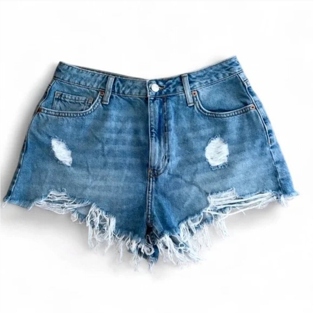 2/$10 Forever 21 Denim Blue Cut Off Shorts - 29